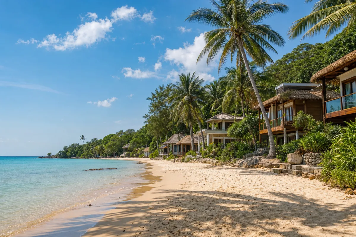 Bai Sao Beach Phu Quoc — powdery white sand and crystal-clear turquoise water in the south of the island